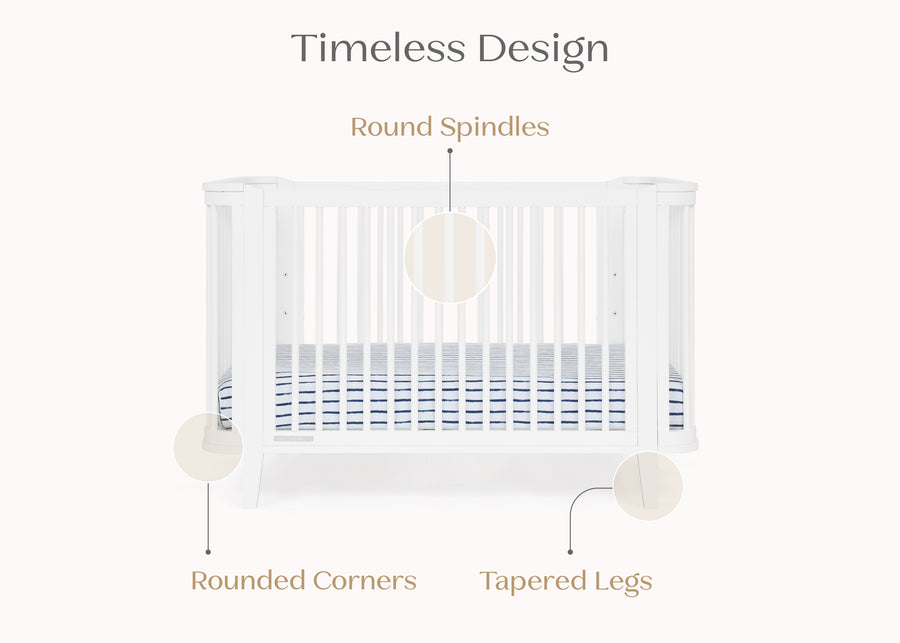 Bianca White (130) 6-Noah 4-in-1 Convertible Crib