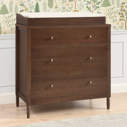 Serena 3 Drawer Dresser with Changing Top and Interlocking Drawers