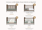 Teak Brown (1526) 34-Serena 4-in-1 Convertible Crib