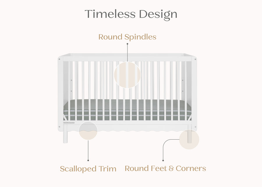 Bianca White (130) 21-William 4-in-1 Convertible Crib - Greenguard Gold Certified