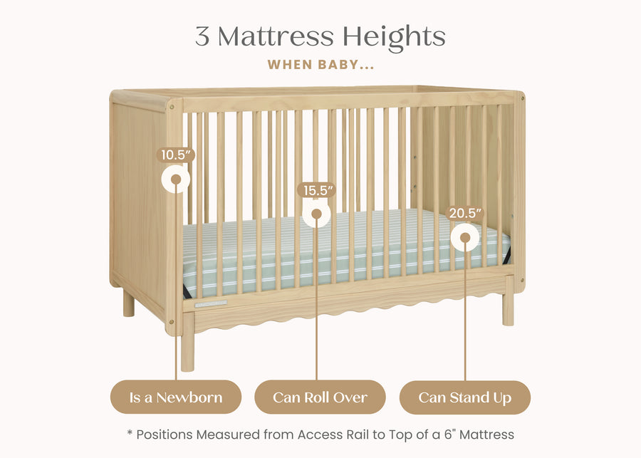 Natural Sandstone (1544) 5-William 4-in-1 Convertible Crib - Greenguard Gold Certified