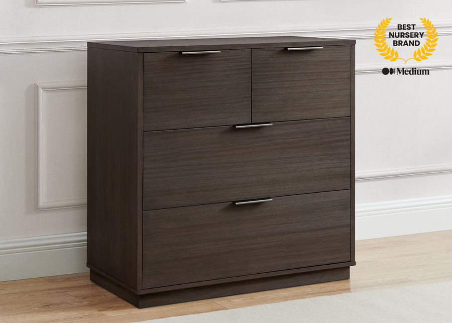 Rustic Grey (084) 67-Forever 4 Drawer Dresser with Changing Top and Interlocking Drawers - Naturals Collection