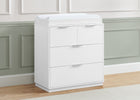 Bianca White (130) 94-Forever 4 Drawer Dresser with Changing Top and Interlocking Drawers - Naturals Collection