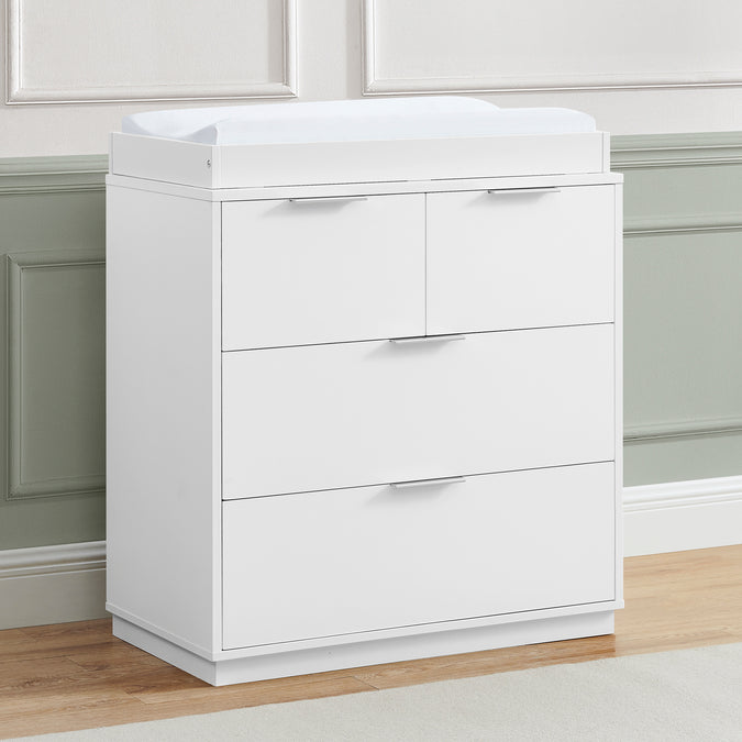 Forever 4 Drawer Dresser with Changing Top and Interlocking Drawers - Naturals Collection 110-Forever 4 Drawer Dresser with Changing Top and Interlocking Drawers - Naturals Collection