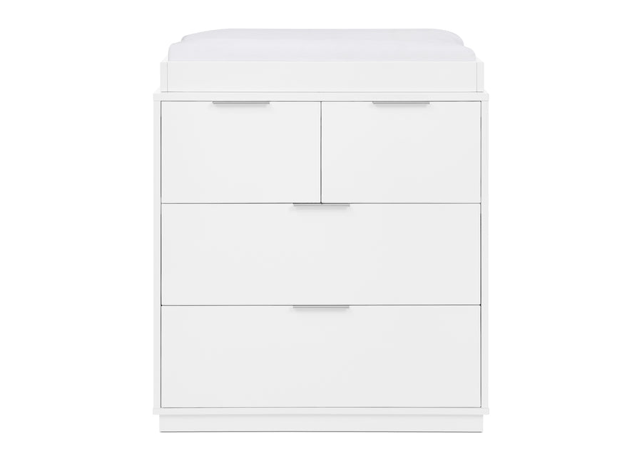 Bianca White (130) 109-Forever 4 Drawer Dresser with Changing Top and Interlocking Drawers - Naturals Collection