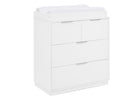 Bianca White (130) 104-Forever 4 Drawer Dresser with Changing Top and Interlocking Drawers - Naturals Collection