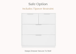 Bianca White (130) 7-Forever 4 Drawer Dresser with Changing Top and Interlocking Drawers - Classic Collection
