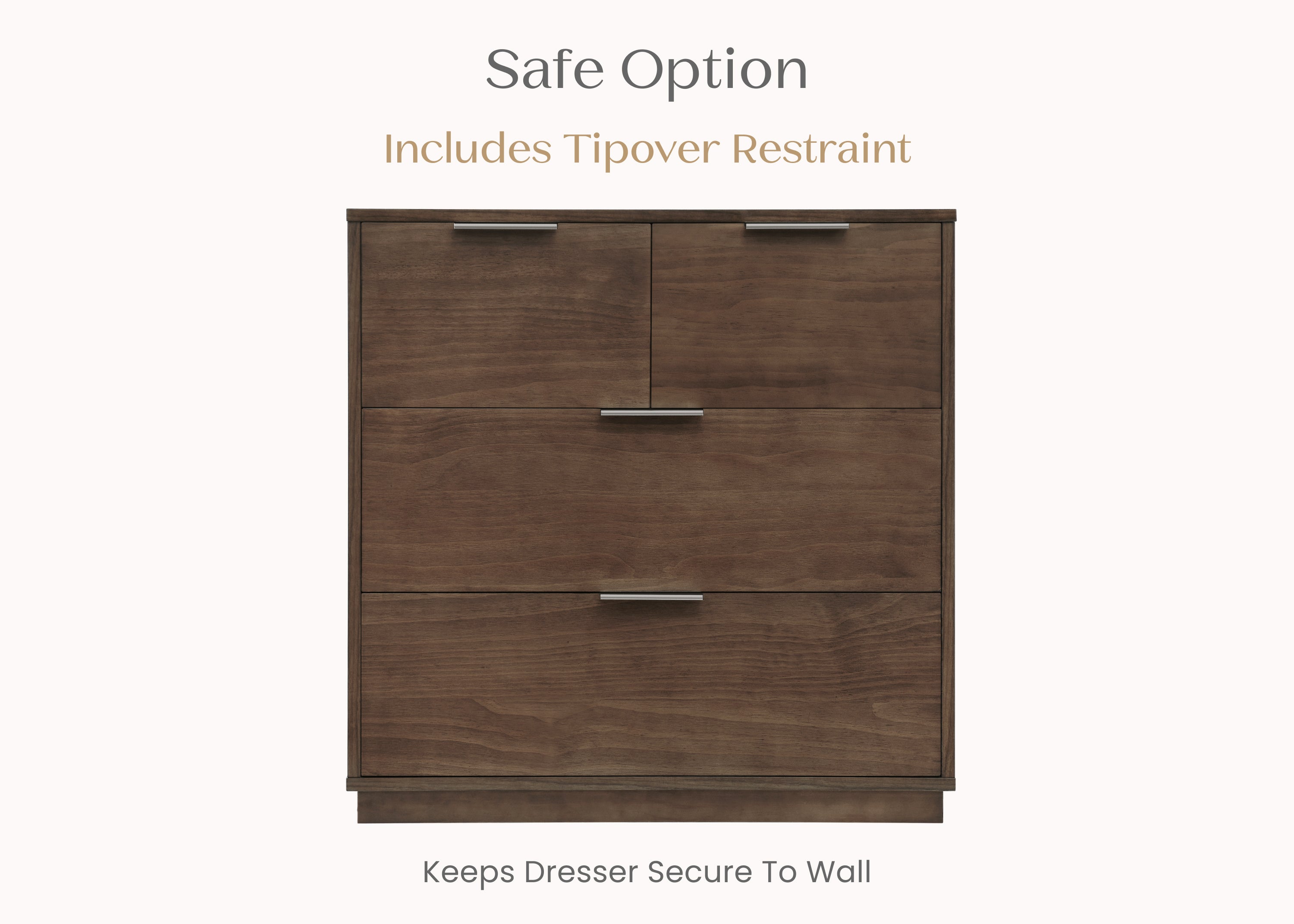 Forever 4 Drawer Dresser with Changing Top and Interlocking