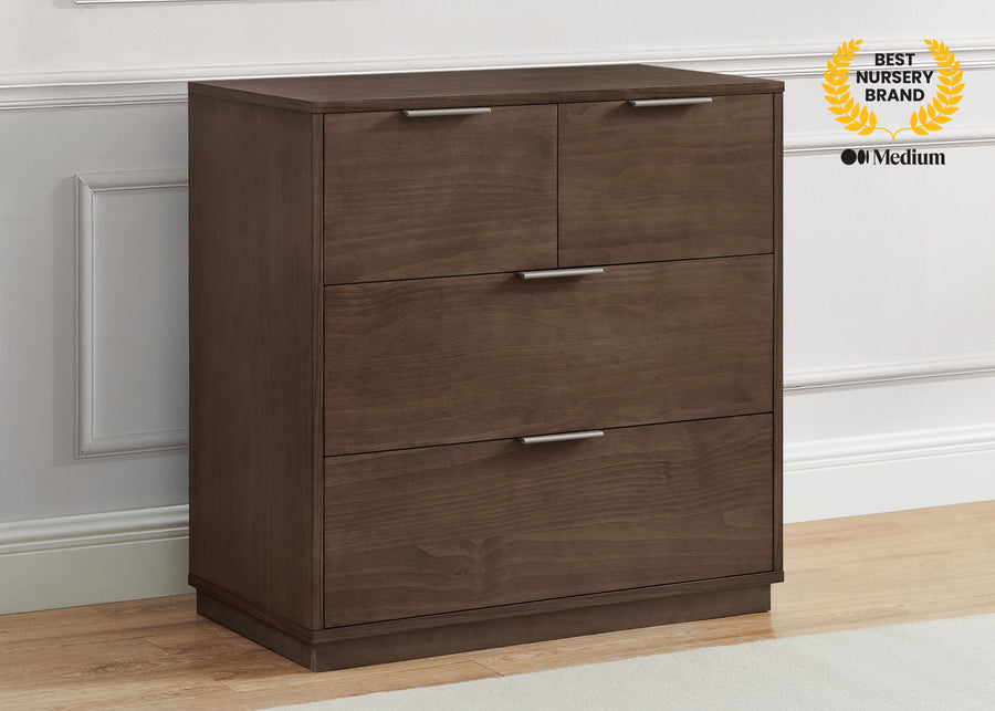 Teak Brown (1526) 19-Forever 4 Drawer Dresser with Changing Top and Interlocking Drawers - Naturals Collection
