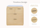 Natural Sandstone (1544) 42-Forever 4 Drawer Dresser with Changing Top and Interlocking Drawers - Naturals Collection