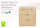 Natural Sandstone (1544) 43-Forever 4 Drawer Dresser with Changing Top and Interlocking Drawers - Naturals Collection
