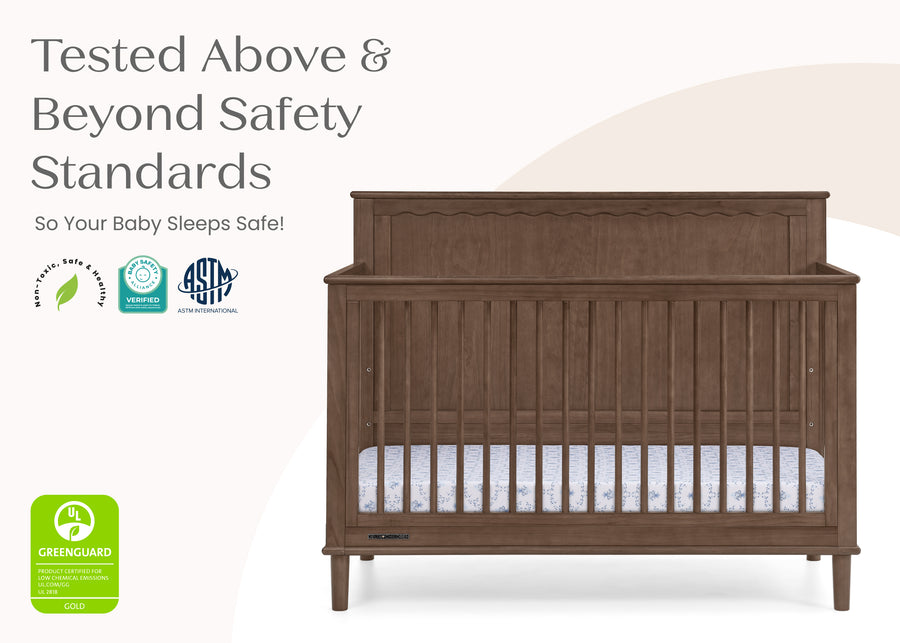 Teak Brown (1526) 27-Penelope 6-in-1 Convertible Crib