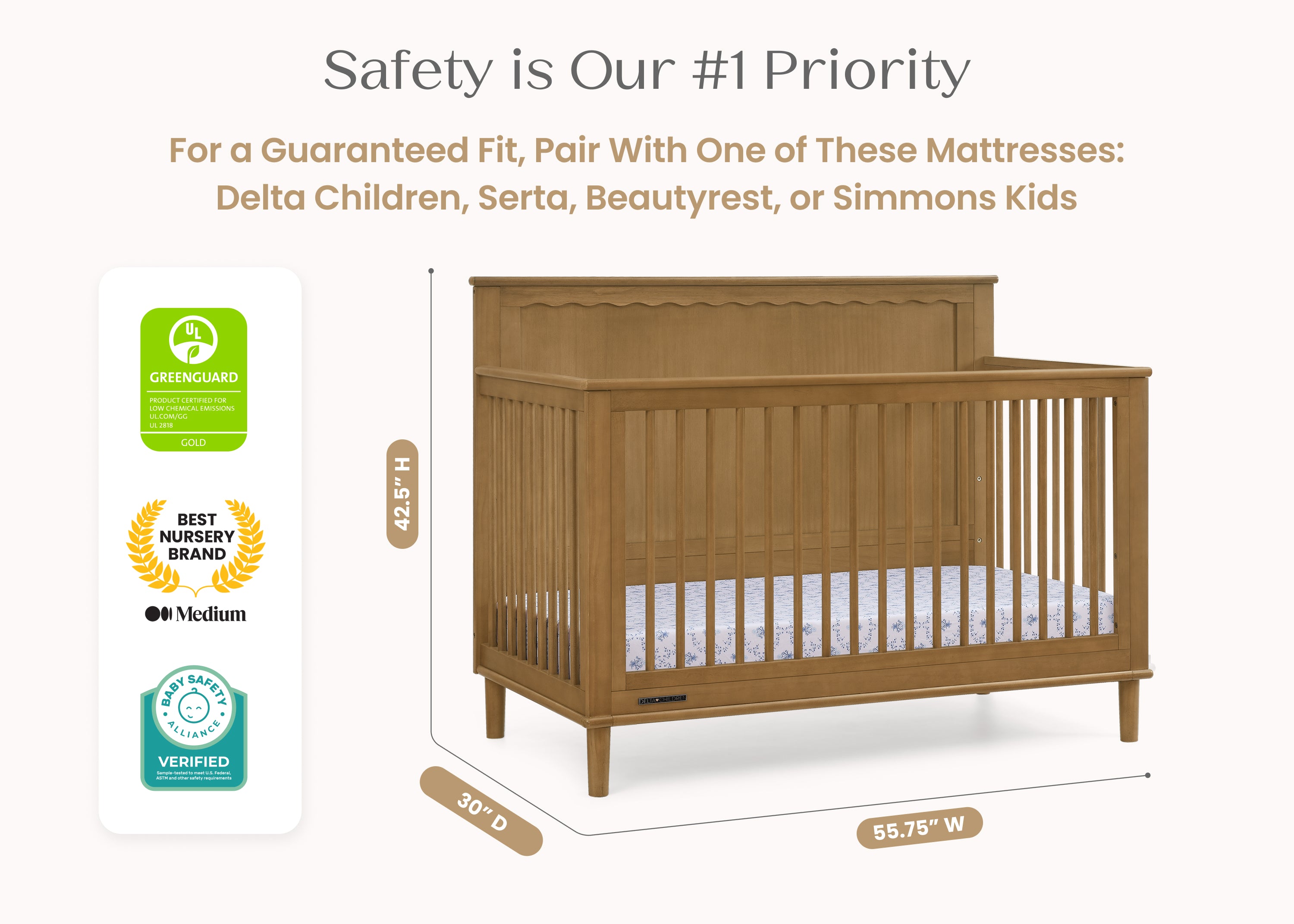 Penelope 6-in-1 Convertible Crib | Delta Children