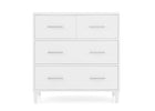 Bianca White (130) 12-Classic 4 Drawer Dresser with Changing Top and Interlocking Drawers