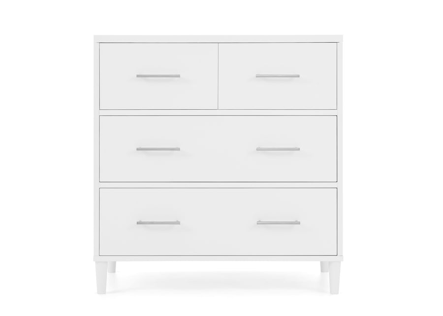 Bianca White (130) 12-Classic 4 Drawer Dresser with Changing Top and Interlocking Drawers