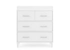DCB: Bianca White (130) 15-Classic 4 Drawer Dresser with Changing Top and Interlocking Drawers