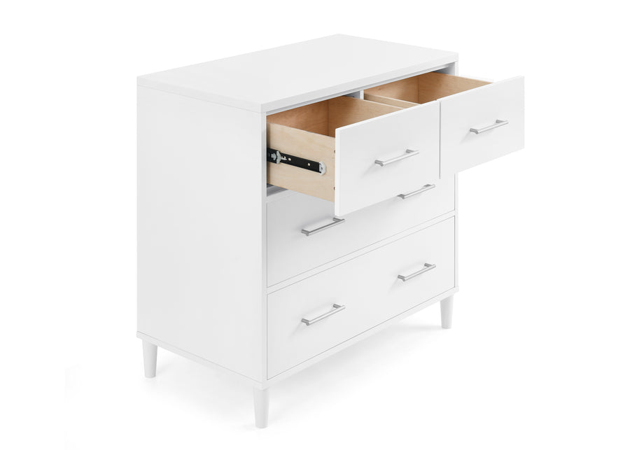 Bianca White (130) 13-Classic 4 Drawer Dresser with Changing Top and Interlocking Drawers