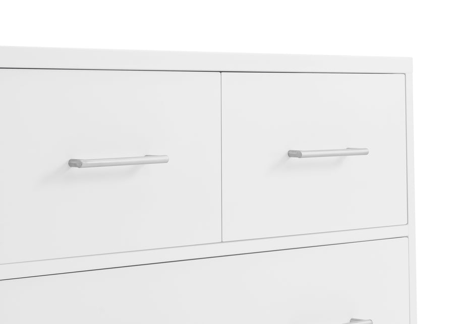 Bianca White (130) 14-Classic 4 Drawer Dresser with Changing Top and Interlocking Drawers