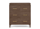 DCB: Teak Brown (1526) 47-Classic 4 Drawer Dresser with Changing Top and Interlocking Drawers