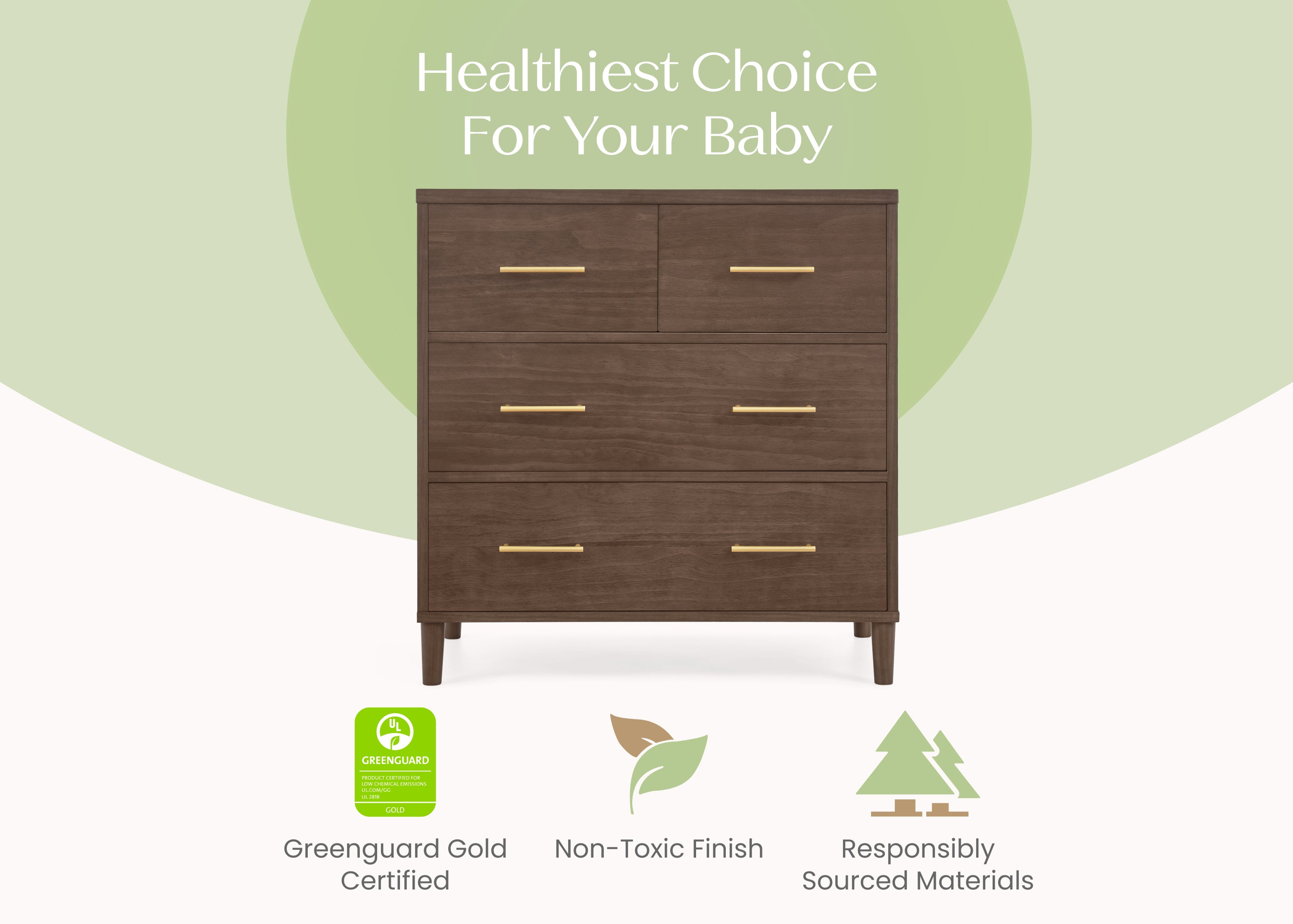Classic 4 Drawer Dresser with Changing Top and Interlocking