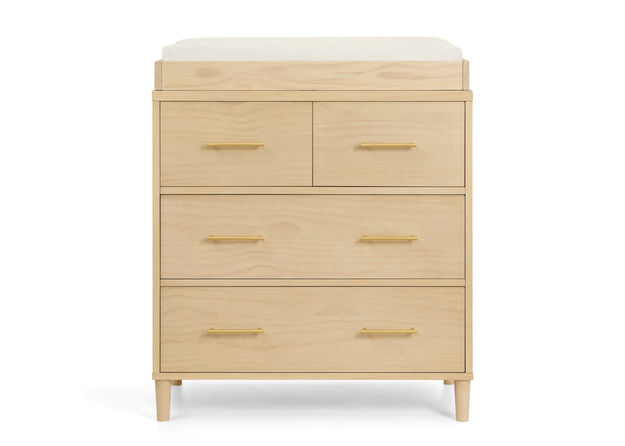 Classic 4 Drawer Dresser with Changing Top and Interlocking Drawers 64-Classic 4 Drawer Dresser with Changing Top and Interlocking Drawers