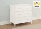 Antique White (1545) 69-Classic 4 Drawer Dresser with Changing Top and Interlocking Drawers