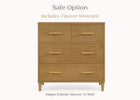 Acorn (755) 23-Classic 4 Drawer Dresser with Changing Top and Interlocking Drawers