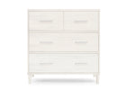 DCB: Antique White (1545) 76-Classic 4 Drawer Dresser with Changing Top and Interlocking Drawers