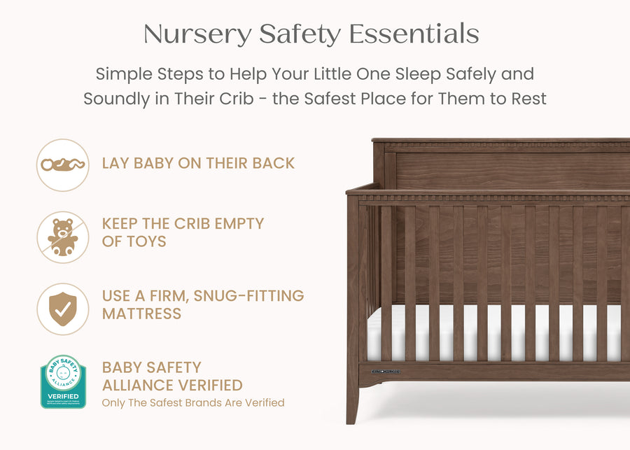 Teak Brown (1526) 26-Kendall 6-in-1 Convertible Crib