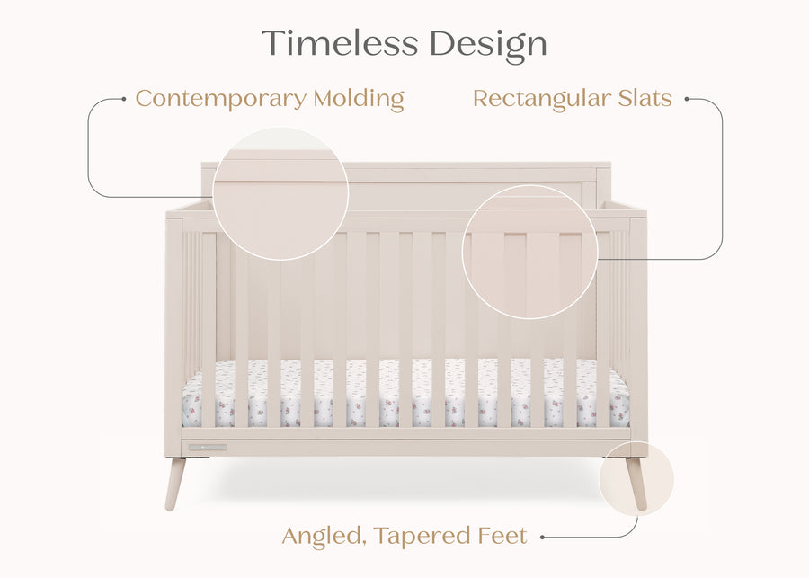 Soft Beige (1560) 23-Lola 6-in-1 Convertible Crib