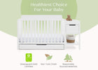 Bianca White (130) 34-Maya 5-in-1 Convertible Crib and Changer with Storage