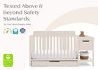 Soft Beige (1560) 8-Maya 5-in-1 Convertible Crib and Changer with Storage