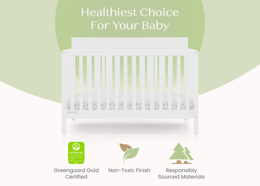 Bianca White (130) 20-Isabelle 6-in-1 Convertible Crib