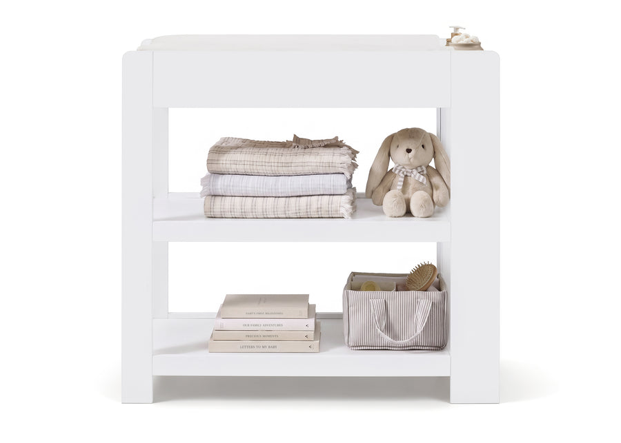 Bianca White (130L) 3-Emmie Changing Table with Bookcase Storage