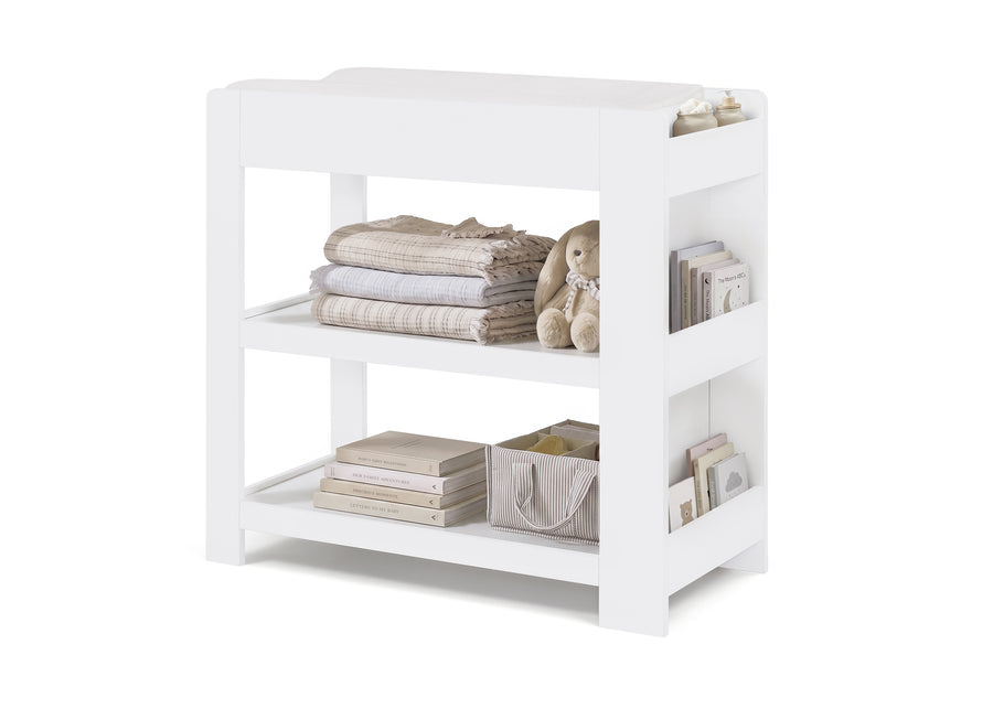 Bianca White (130L) 5-Emmie Changing Table with Bookcase Storage