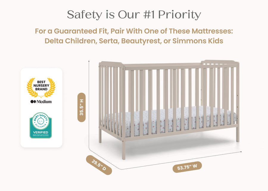 Soft Beige (1590) 30-Emmie 4-in-1 Convertible Crib