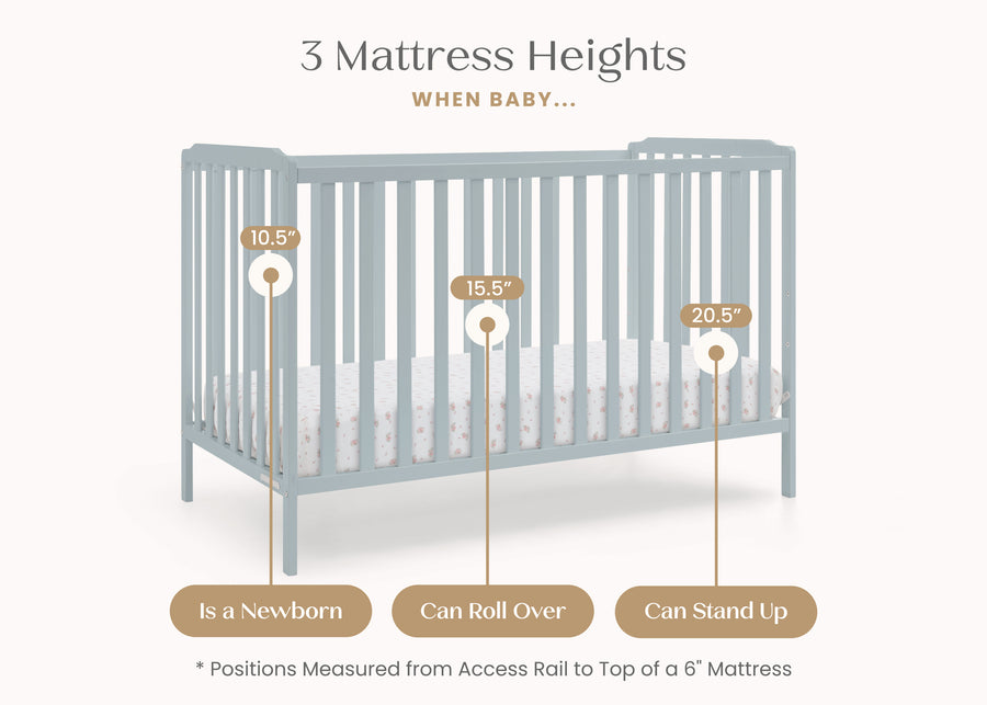 Porcelain Blue (1591) 41-Emmie 4-in-1 Convertible Crib