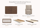 Teak Brown (1526) 11-Jalen Grow With Me 9-in-1 Convertible Bassinet to Crib
