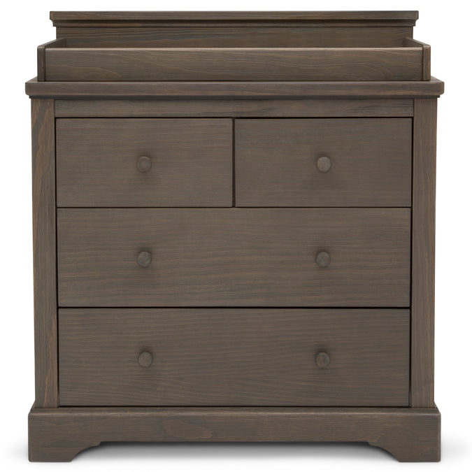 DCB:Rustic Grey (084) 5-Paloma 4 Drawer Dresser with Changing Top and Interlocking Drawers