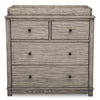 DCB: Rustic White (119) 12-Monterey 4 Drawer Dresser with Changing Top and Interlocking Drawers
