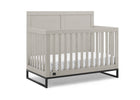 Rustic Mist with Matte Black (1395)  12-Foundry 6-in-1 Convertible Crib