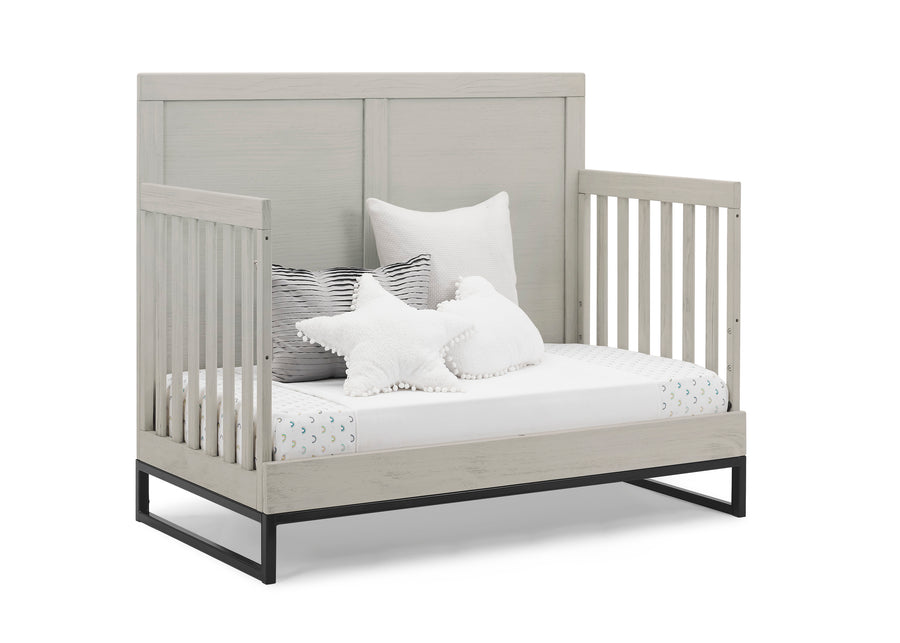 Rustic Mist with Matte Black (1395)  14-Foundry 6-in-1 Convertible Crib