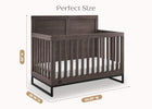 Rustic Grey with Matte Black (1469) 7-Foundry 6-in-1 Convertible Crib