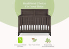 Rustic Grey with Matte Black (1469) 4-Foundry 6-in-1 Convertible Crib