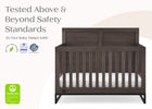Rustic Grey with Matte Black (1469) 8-Foundry 6-in-1 Convertible Crib