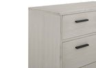 Rustic Mist with Matte Black (1395) 5-Foundry 4 Drawer Dresser with Changing Top and Interlocking Drawers
