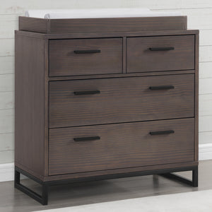 Foundry 4 Drawer Dresser with Changing Top and Interlocking Drawers 8