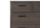 Rustic Grey with Matte Black (1469) 10-Foundry 4 Drawer Dresser with Changing Top and Interlocking Drawers
