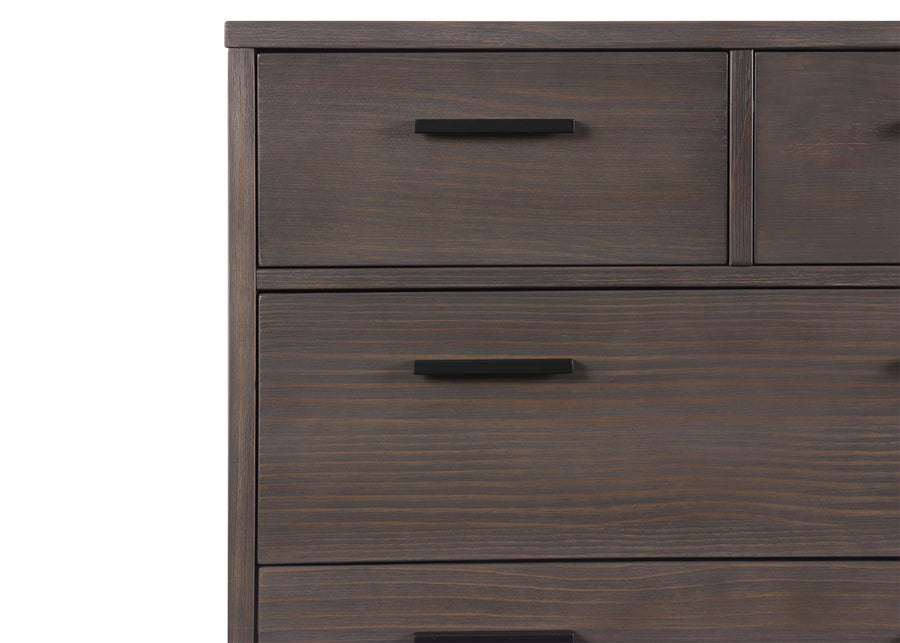 Rustic Grey with Matte Black (1469) 10-Foundry 4 Drawer Dresser with Changing Top and Interlocking Drawers