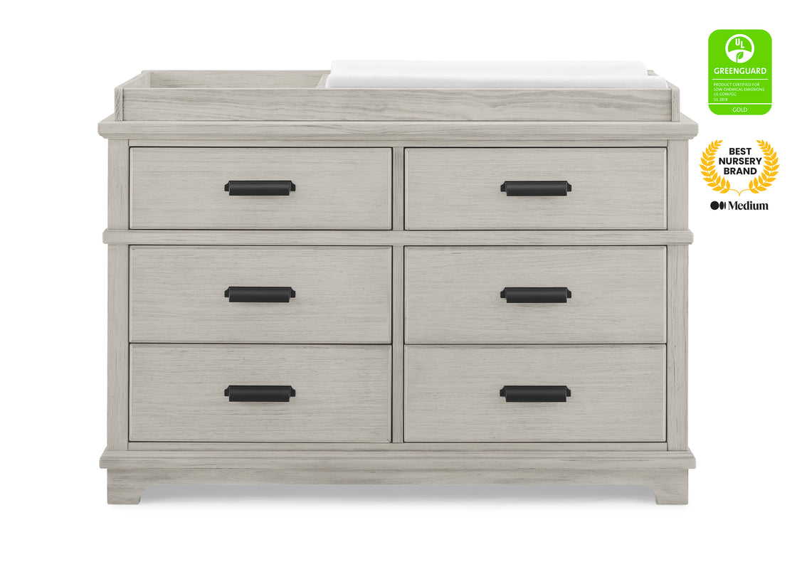 Asher 6 Drawer Dresser with Changing Top and Interlocking Drawers